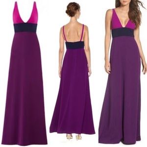 Jill Stuart Viola Colorblock maxi dress Gown Size 4 US $328 PERFECT Condition